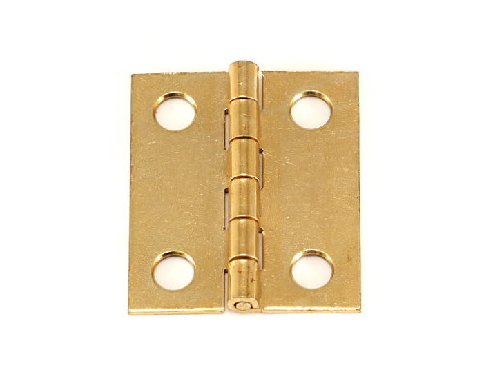 (image for) Brass Plated Steel Butt Hinge - 1-1/4" Wide x 1-1/2" Tall